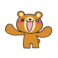 Adorable bear sticker