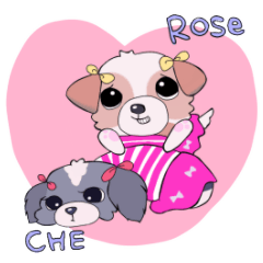 Kawaii Doggy Sisters "Chelsea & Rosebud"