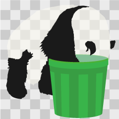 移動！透明 熊貓
