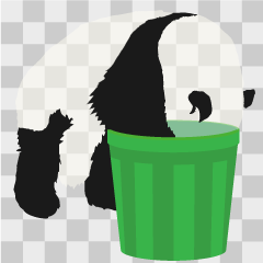 Mova-se! Panda transparente