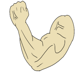 Muscle hand sign