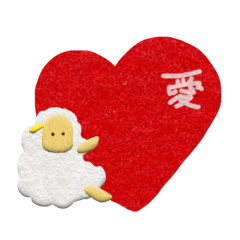 フェルトのひつじ