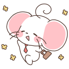Cute Bapi is a pink mouse