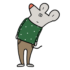 Mouse of polka dot clothes