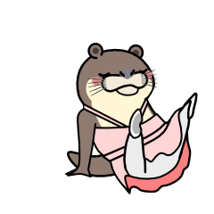 The moving small otter
