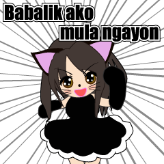Sticker of cat daughter(Tagalog version)