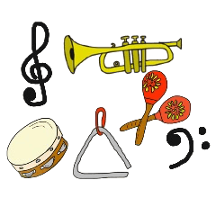 Make you play instrument Sticker