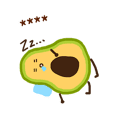 happy cute avocado