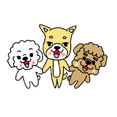 Three good friend dogs