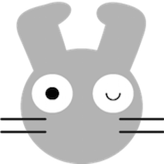 Gray rabbit " Chell "