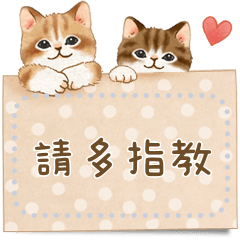 Cat sticker (Free message) A