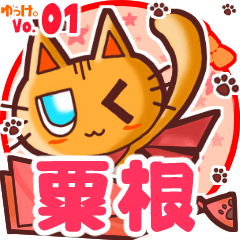 Cute cat's name sticker MY230820N11