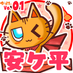 Cute cat's name sticker MY230820N12