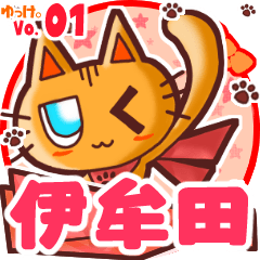 Cute cat's name sticker MY230820N20
