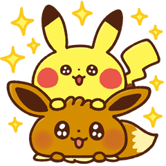 Stiker kolaborasi Kanahei x Pokémon