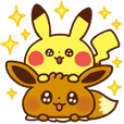 Stiker kolaborasi Kanahei x Pokémon