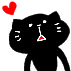 Black cat sticker 1