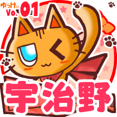 Cute cat's name sticker MY240820N09