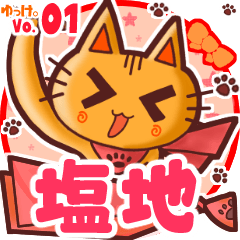 Cute cat's name sticker MY240820N30