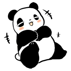 Jungle Leo's Fluffy Panda Sticker