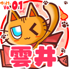 Cute cat's name sticker MY240820N23