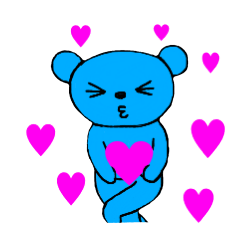 Lovely Blue bear sticher3