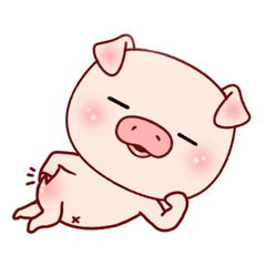 Pig With 40 Answer Or Pattern Line Stickers Line Store