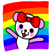 Pink panda sticker