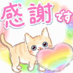 Honorific | Rainbow colored cat