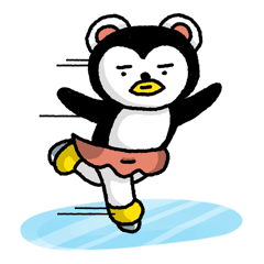 すべるスケぺん 今日もすべってます Line スタンプ Line Store