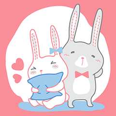 Rabbit Bunny Cute Couple