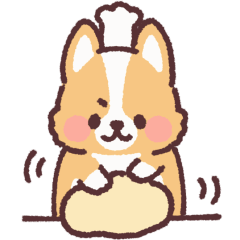 fluffy fat Corgi's Bakery
