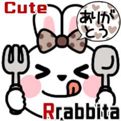Cute Rabbita Dull Color Style Sticker