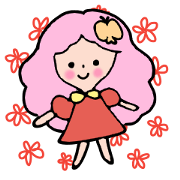 Fluffy hair of the girl.