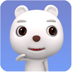 3D White Bear Shiro