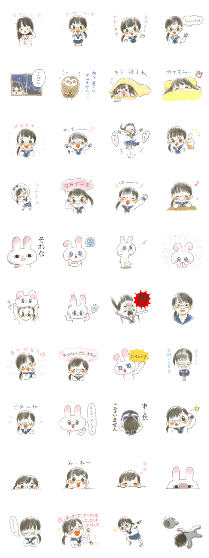 KAWAII girl's Sticker!