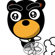 Black Eyebrows Bear 21 ( English )