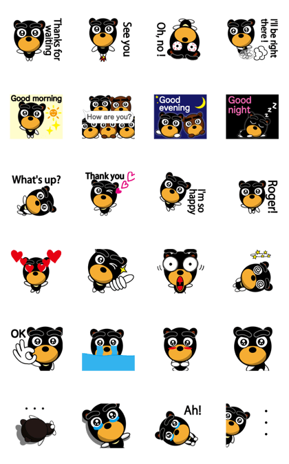 Black Eyebrows Bear 21 ( English )