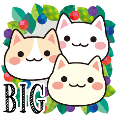 Big sticker of three kittens2
