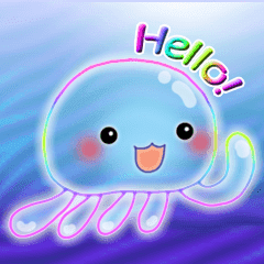 Cute Jellyfish 2 Semitransparent Line Stickers Line Store