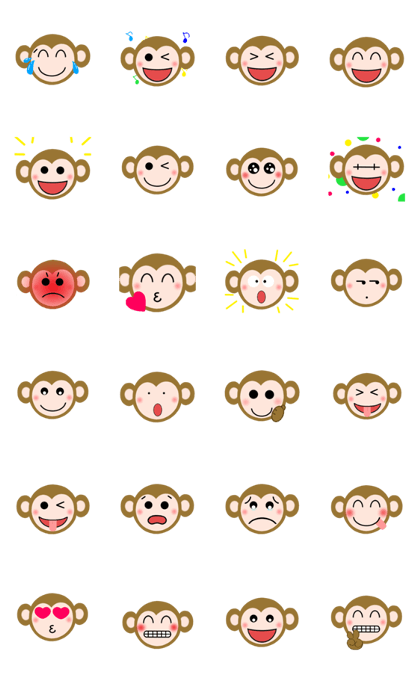 Emoji Ver.Monkeys Moving