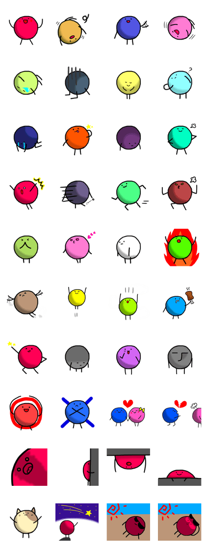 Sticker of the amiable character