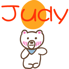 Judy和熊熊的姓名貼圖..