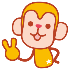 Sticker of a cute monkey 2