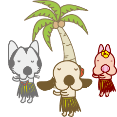 Animation of The dog doing the hula