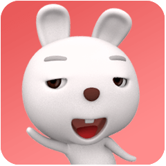 3D White Rabbit Shiro