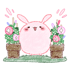 Sticker of love rabbit 5