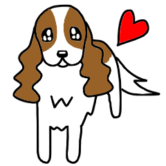 Dog stamp Cavalier King Charles Spaniel