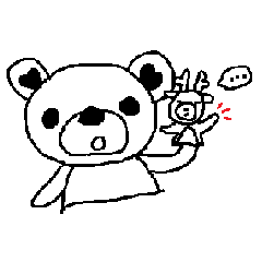 colorless bear and hand puppet