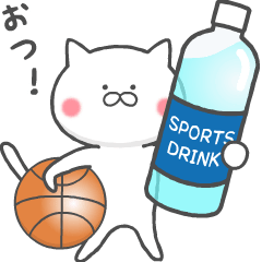 The cat loves basketball!(animation)